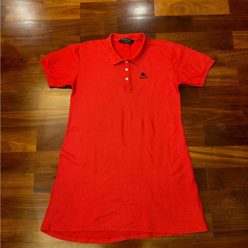 Burberry Vibrant Red Polo Dress